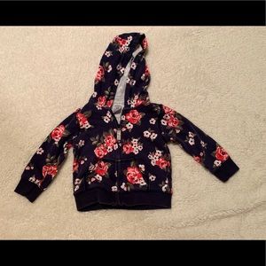 Carter’s Navy and Floral Zip Hoodie 12 Months